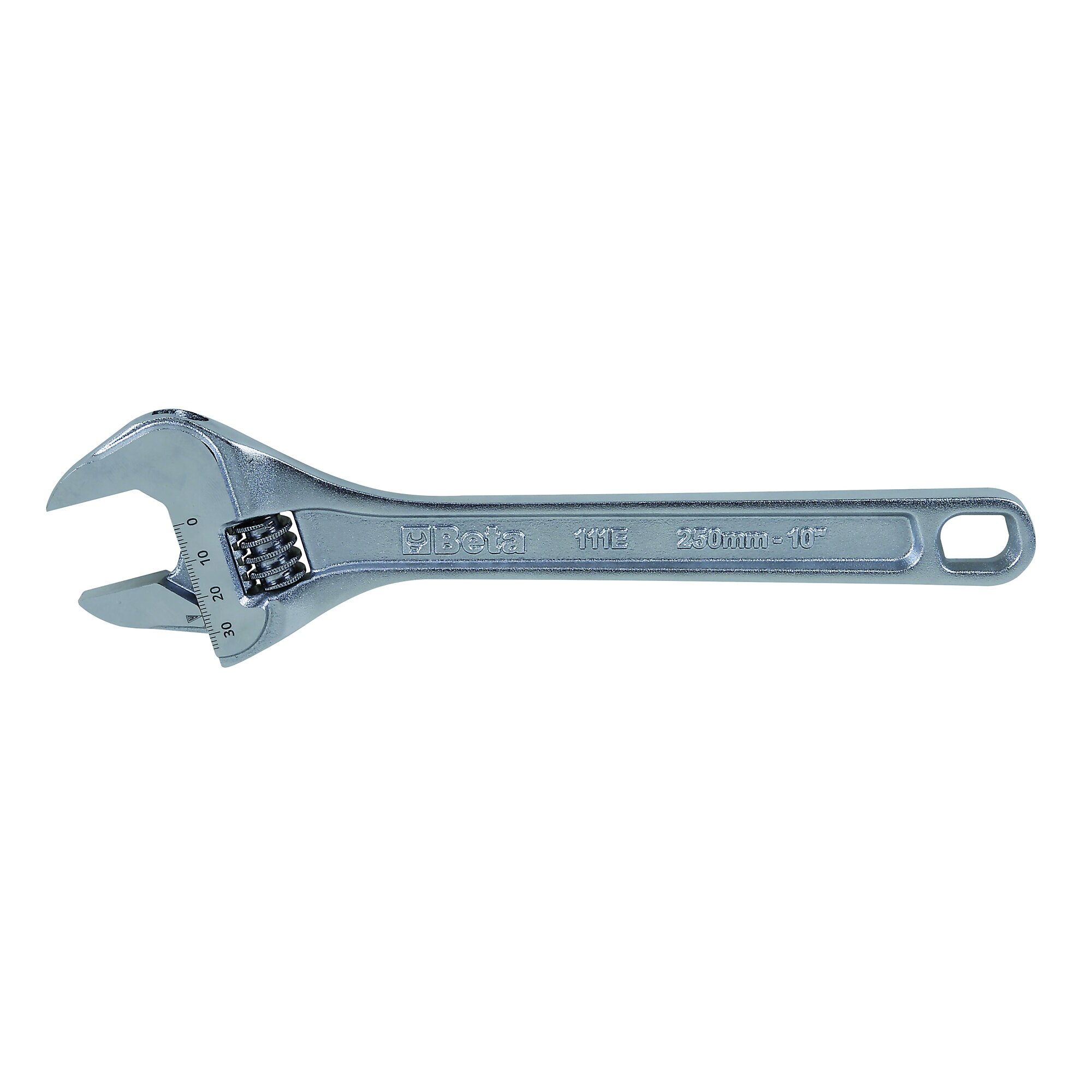 Beta 111E Adjustable Wrench with 15° Angled Head, Jaw Capacity 1.34", 9.84" Overall Length